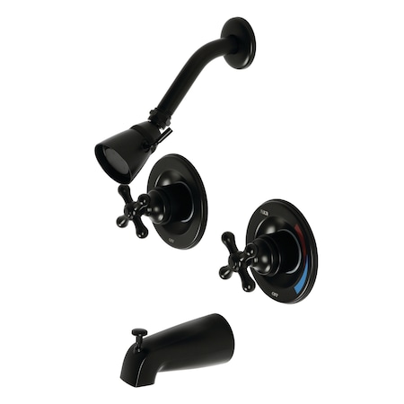 Vintage Tub and Shower Faucet, Matte Black, Wall Mount KB660AX